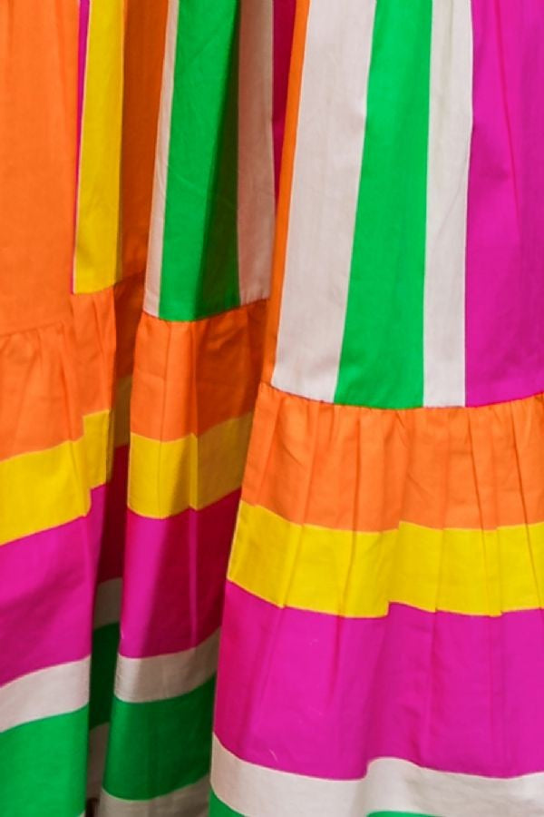 Bold & Beautiful Color-block Maxi Dress