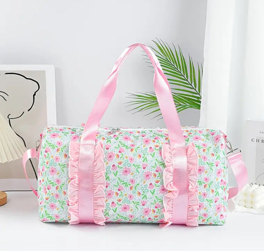 Pink Floral Weekender Bag