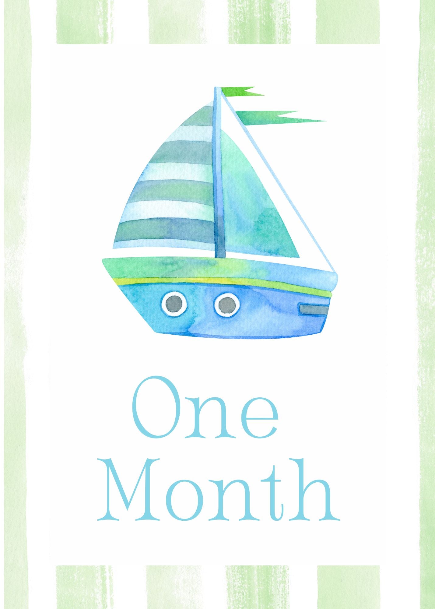 Sailboat Milestone Cards