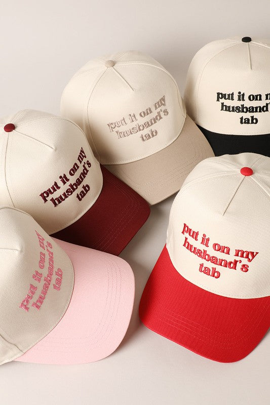 Put it on my husbands tab hat- Red