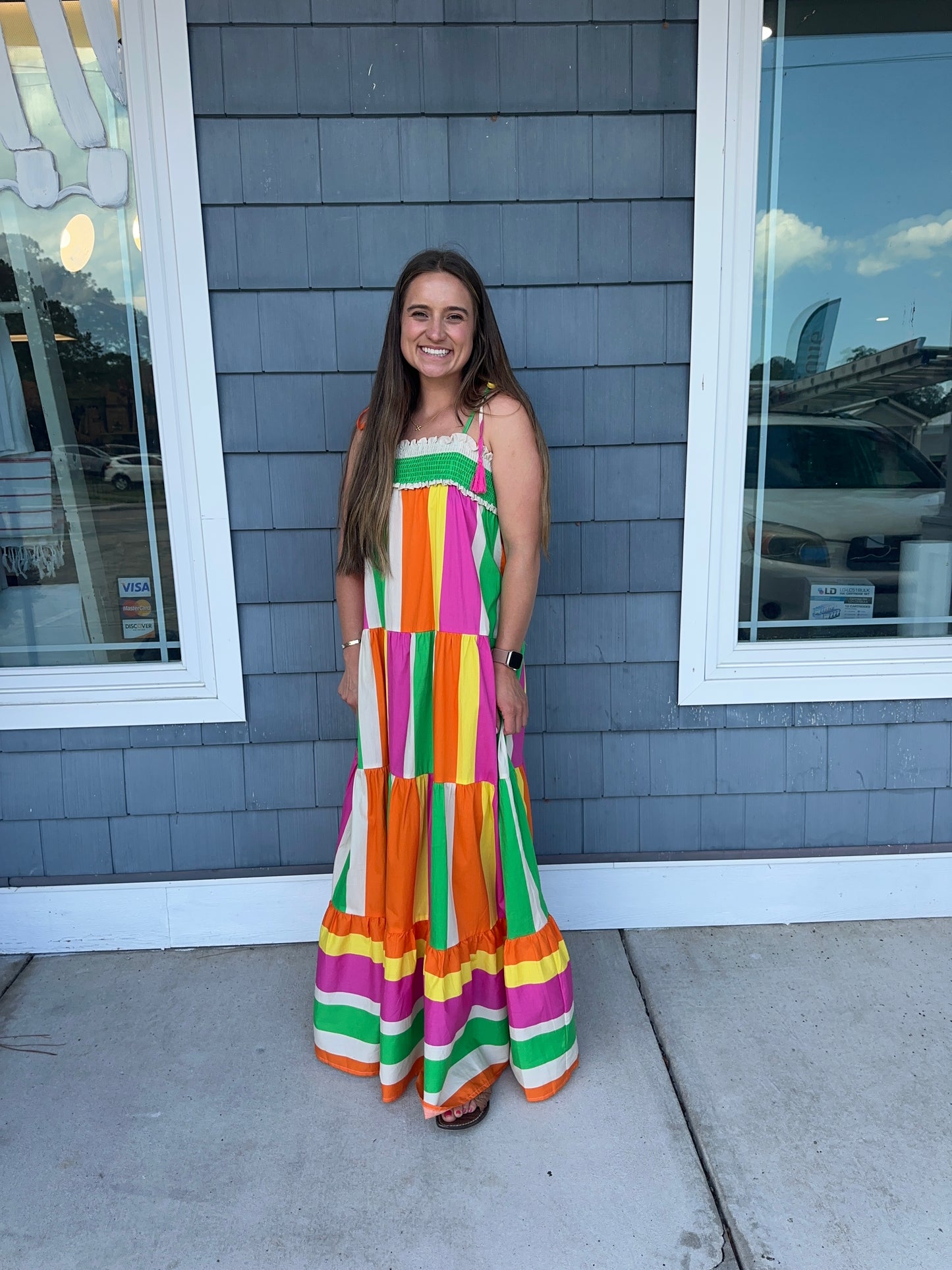 Bold & Beautiful Color-block Maxi Dress