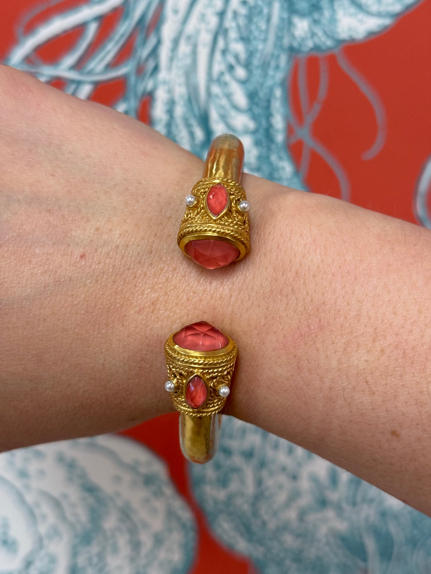 Monaco Demi Cuff- Iridescent Coral, Julie Vos