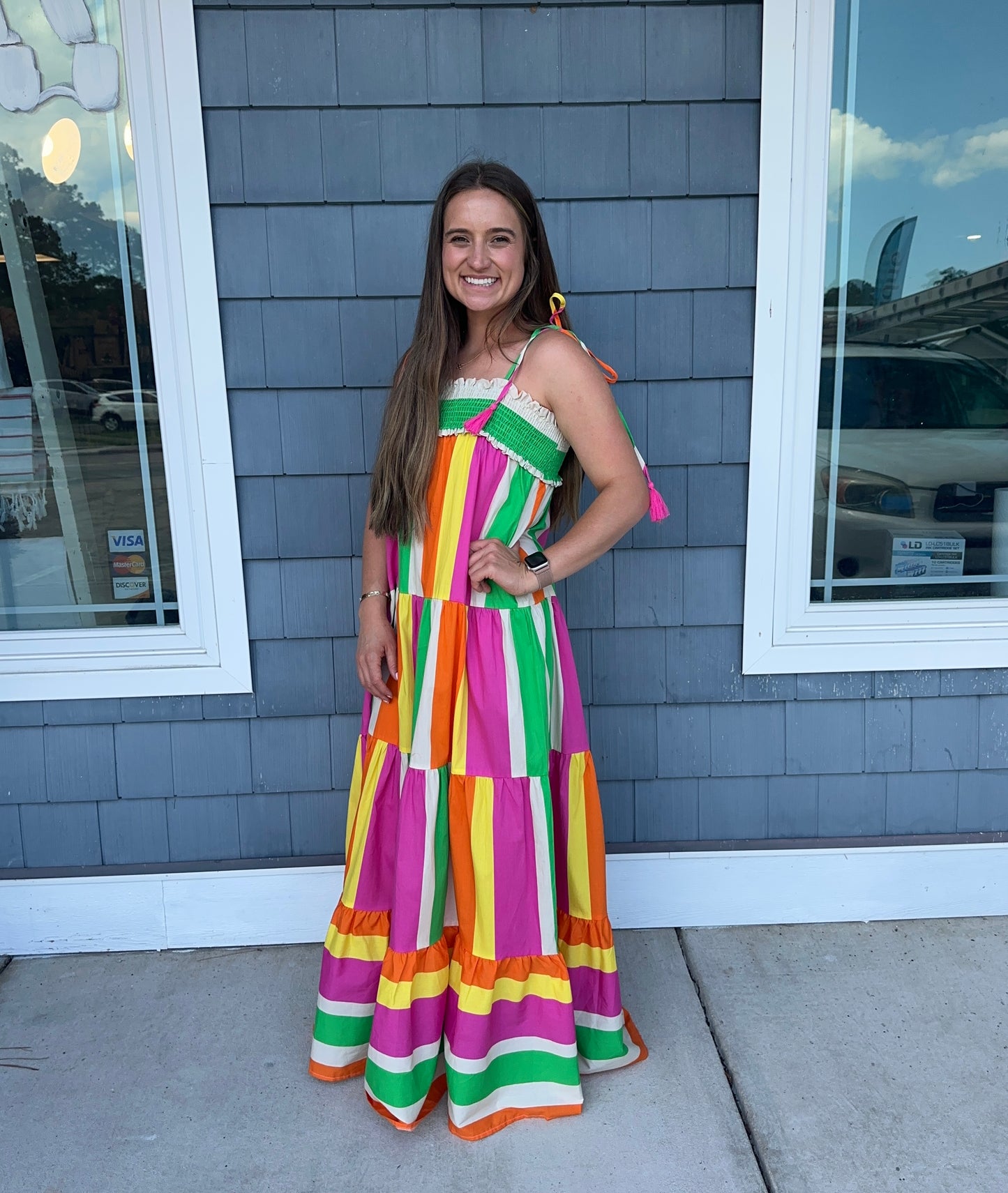 Bold & Beautiful Color-block Maxi Dress