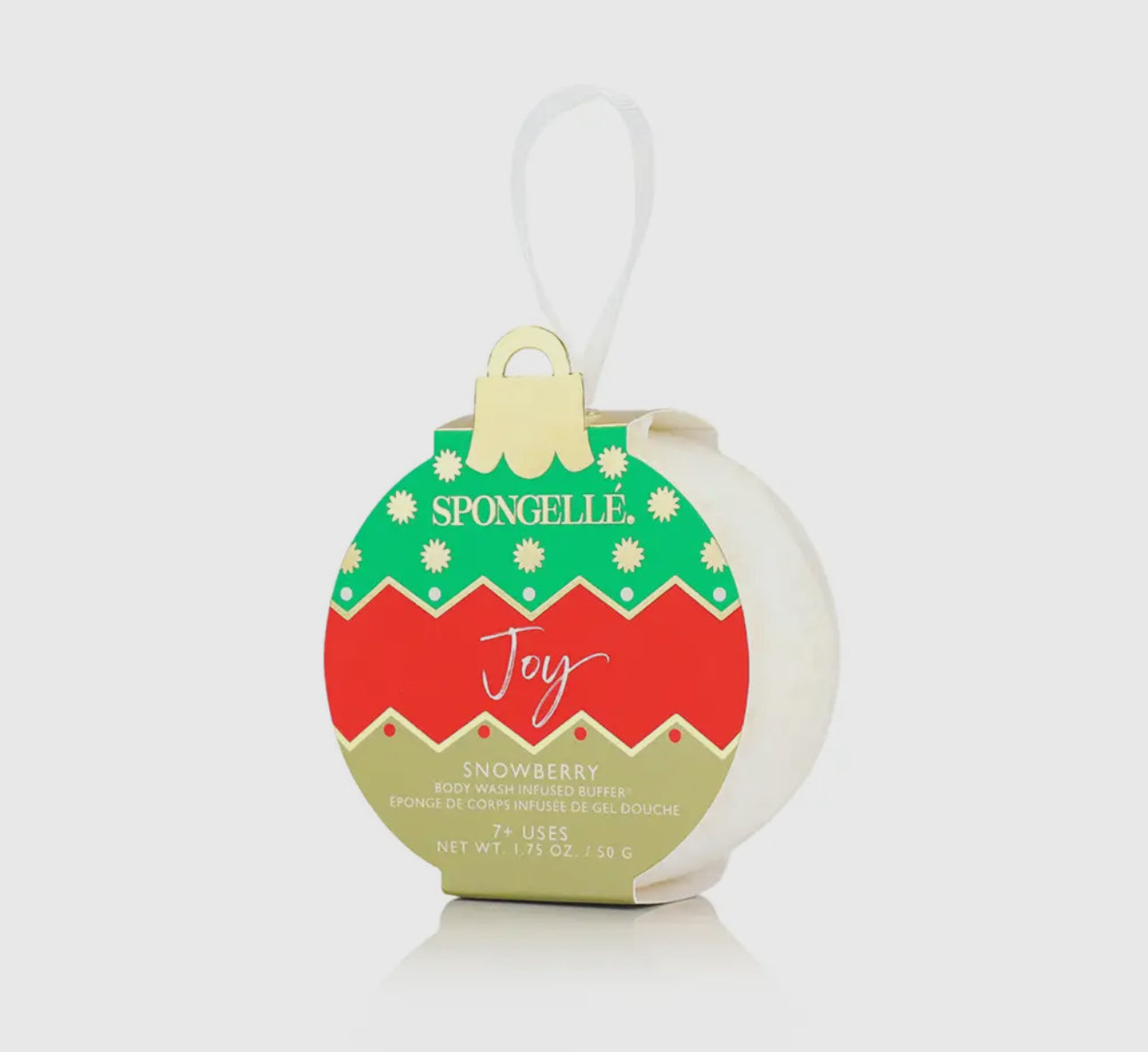 Spongelle Holiday Ornament Joy-Snowberry