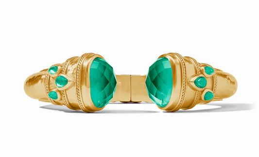 Cannes Cuff Iridescent Emerald Green, Julie Vos