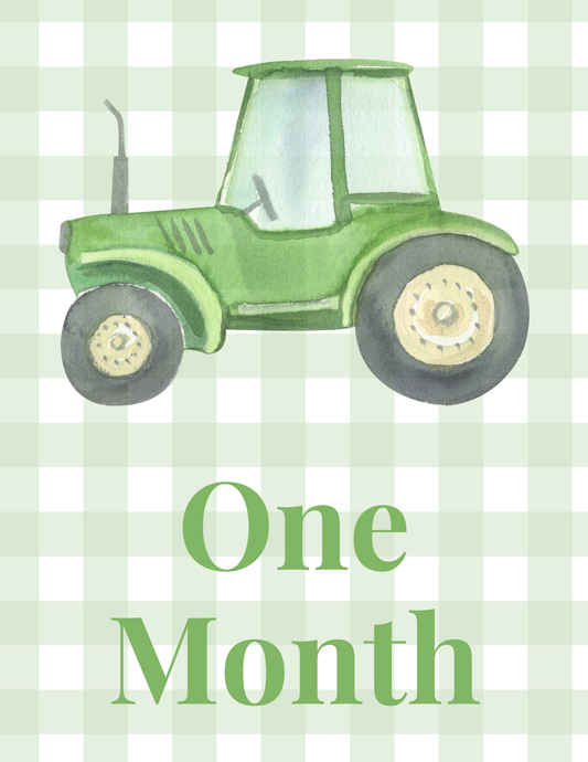 Little Tractor Milestone Cards