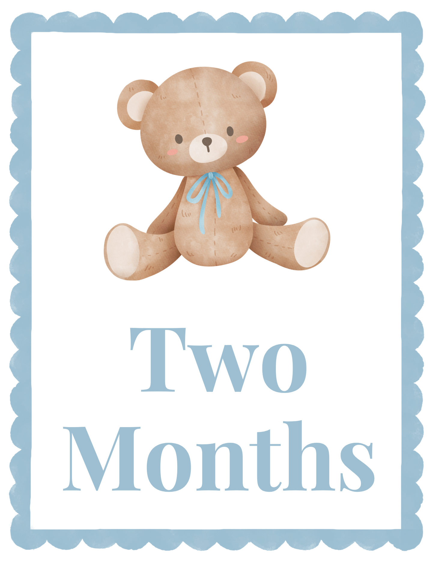 Little Blue Bear Milestone Cards