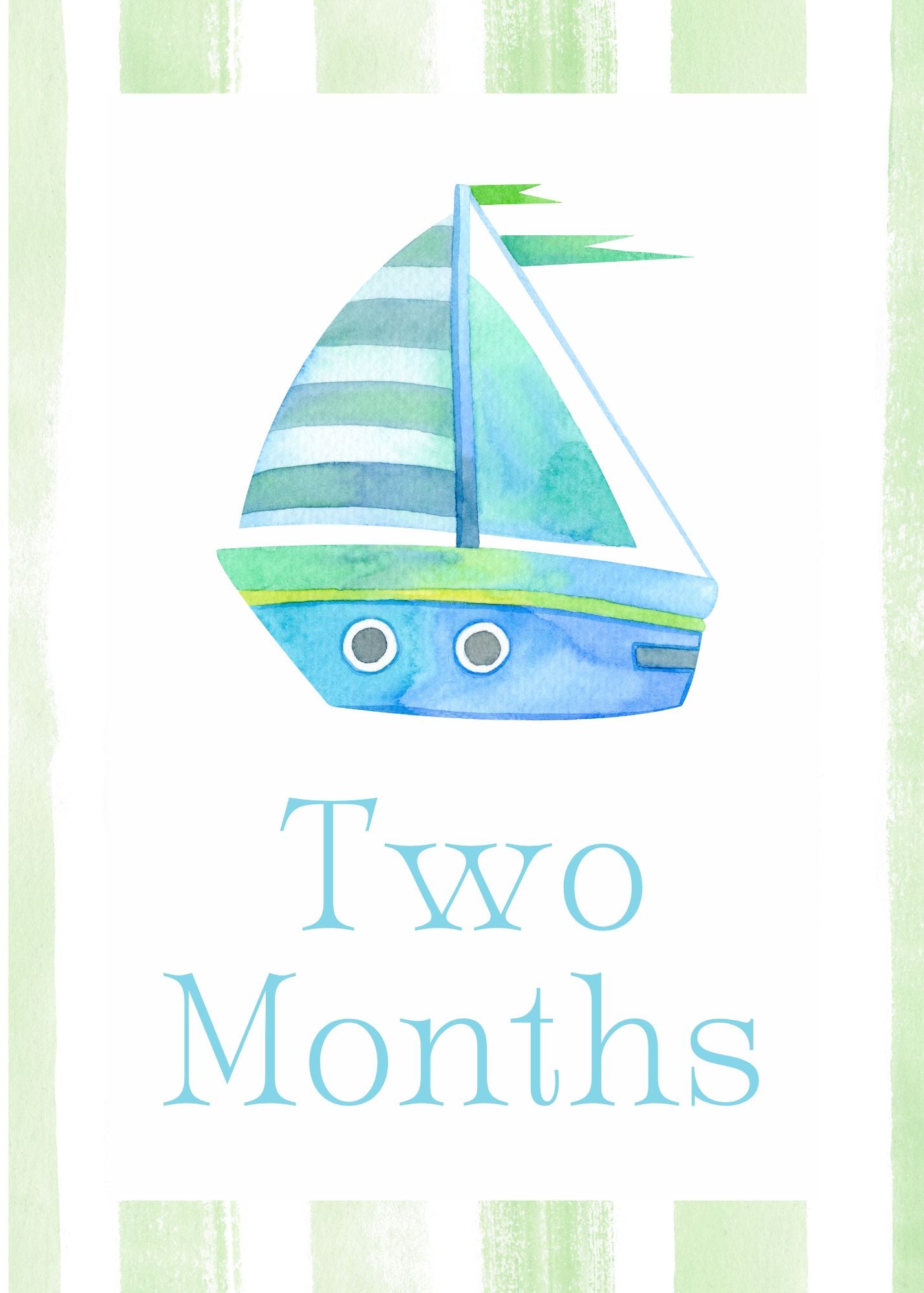 Sailboat Milestone Cards