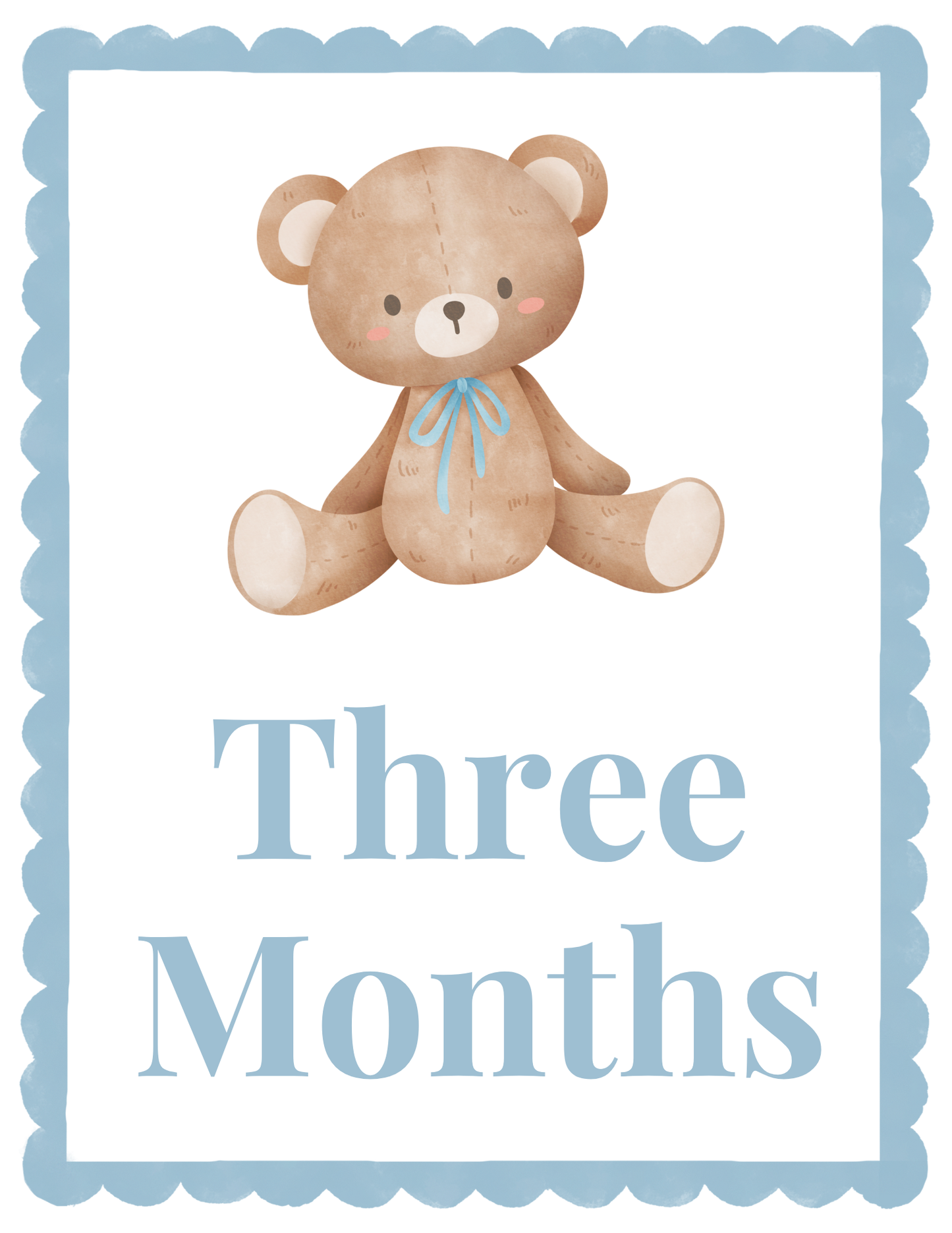 Little Blue Bear Milestone Cards