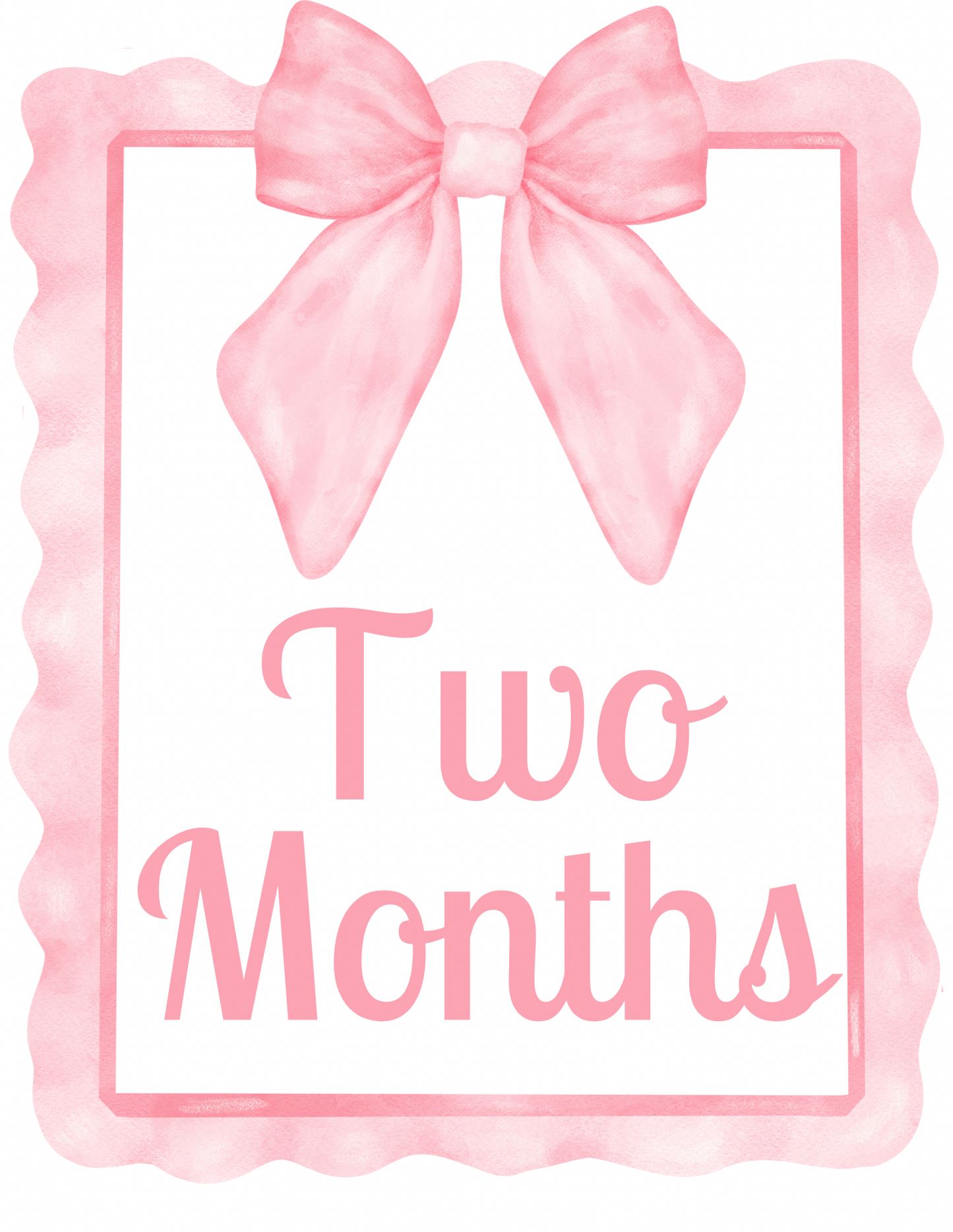 Pink Bow Milestone Cards