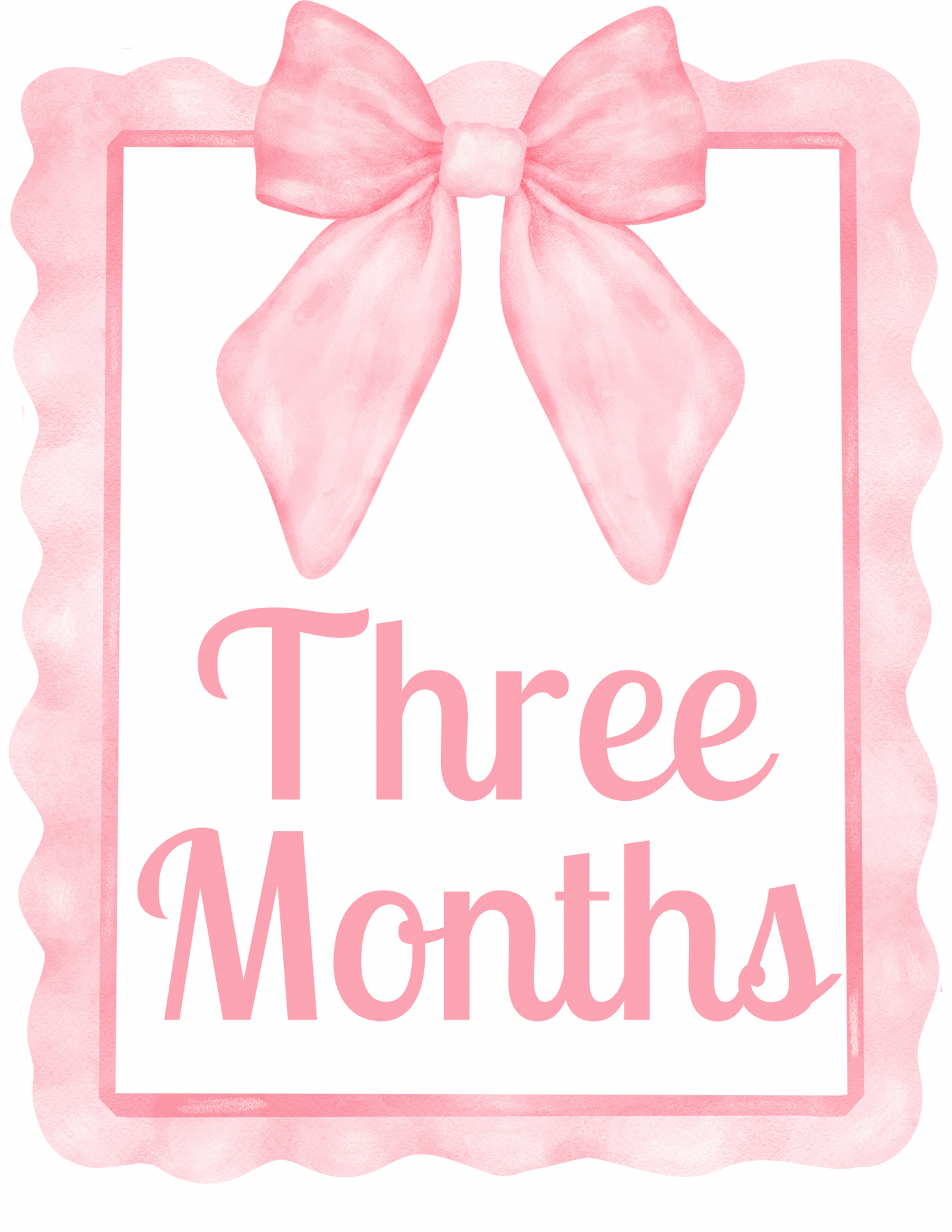 Pink Bow Milestone Cards